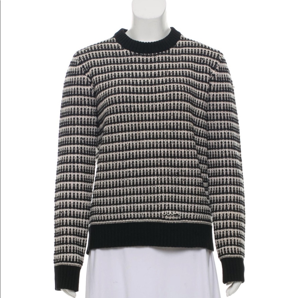 Proenza Schouler Heavy Cashmere Patterned Sweater